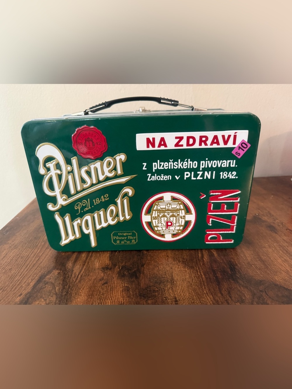 Pilsner Urquell Green Metal Carry Case
